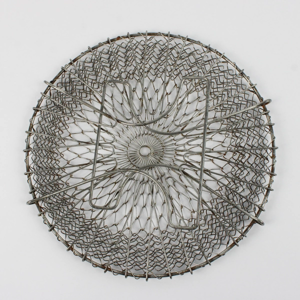 Vintage Metal Wire Mesh Collapsible Steamer Basket 9"