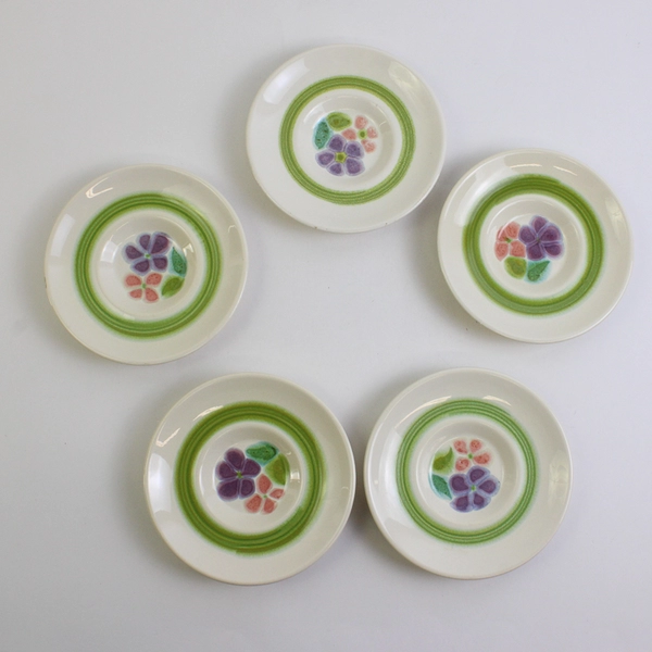 Lot Of 5 Franciscan Floral Pattern Ceramic Saucers 5.75" Diameter