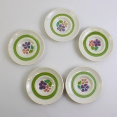 Lot Of 5 Franciscan Floral Pattern Ceramic Saucers 5.75" Diameter