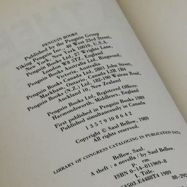 A Theft by Saul Bellow Paperback Book