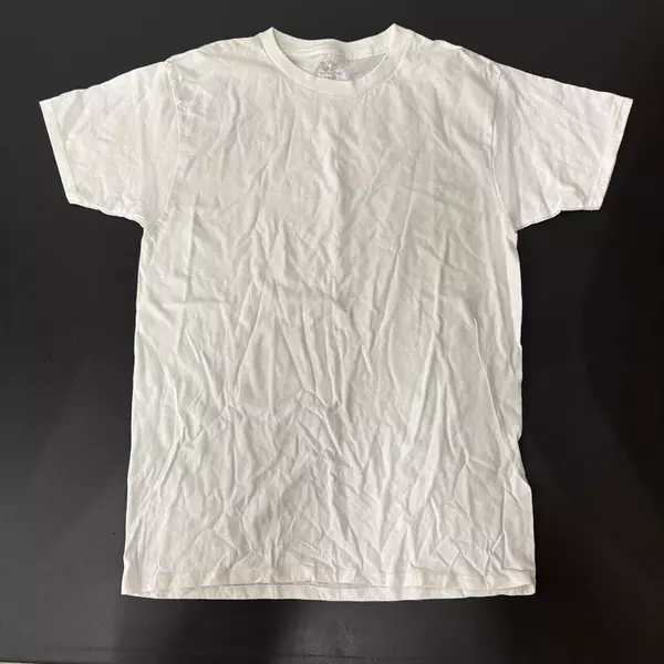 Lot of 5 Fruit of the Loom Kid's Unisex White Short Sleeve T-Shirts Size Large 