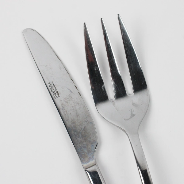 Lot Of 5 Food Network Chive (Stainless) Flatware 4 Dinner Knives 1 Serving Fork