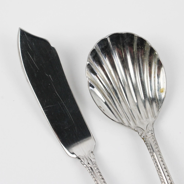 Lot Of 6 Lenox Tudor Bead-Augusta (Stainless) Flatware 4 Butter Knives 2 Spoons