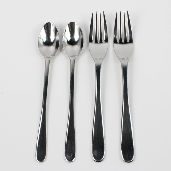 Lot Of 4 Lenox Stratton-Bayfront Drive (Stainless) Flatware 2 Iced Tea & 2 Fork