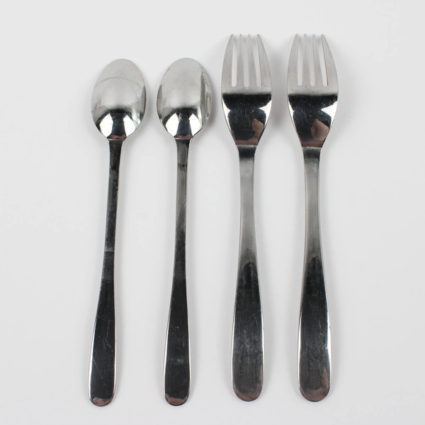 Lot Of 4 Lenox Stratton-Bayfront Drive (Stainless) Flatware 2 Iced Tea & 2 Fork