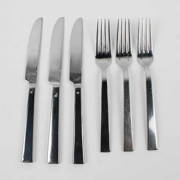 Lot Of 6 Sant Andrea Elevation (Stainless) Flatware 3 Dinner Knives & 3 Forks