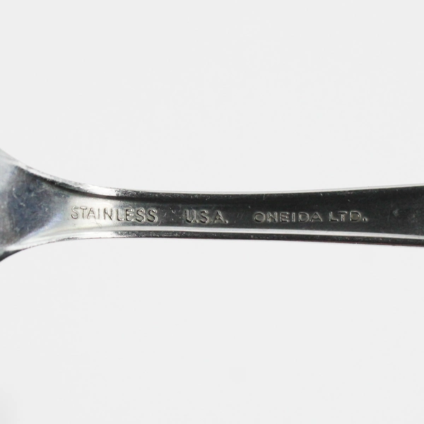 Lot Of 2 Oneida Silver Rose Duet (Stainless) Flatware Serving Set (Spoon & Fork)