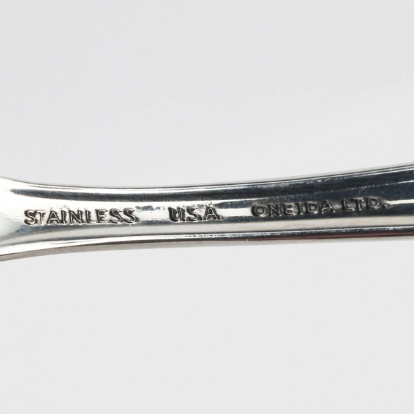 Lot Of 3 Oneida Silver Rose Duet (Stainless) Flatware Serving Spoon & 2 Fork