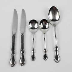 Lot of 5 Reed & Barton Camelot (Stainless) Assorted Flatware (3 Spoons, Knives)