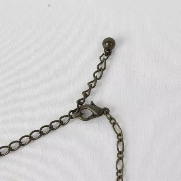 3 Pc Set Art Nouveau-Style Necklace Earrings Cognac Brown Glass Beads