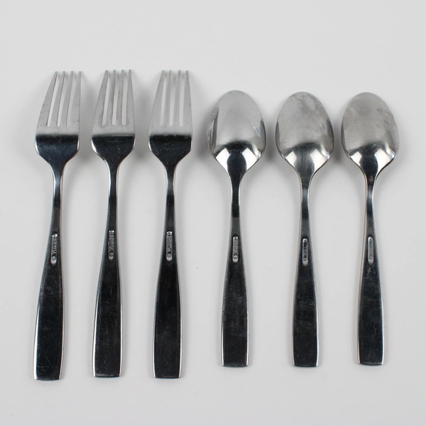 Set of 6 Oneida Continum Forks & Spoons Stainless Steel Glossy Finish