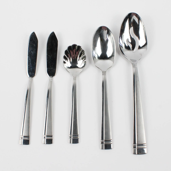 Lot Of 5 Oneida Silver Amsterdam (Stainless) Assorted Flatware Spoons & Knives