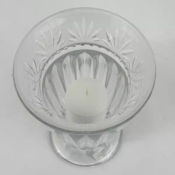 Cristal d' Arques Carthage Lead Crystal Hurricane Pillar Candleholder NIB 9.75"