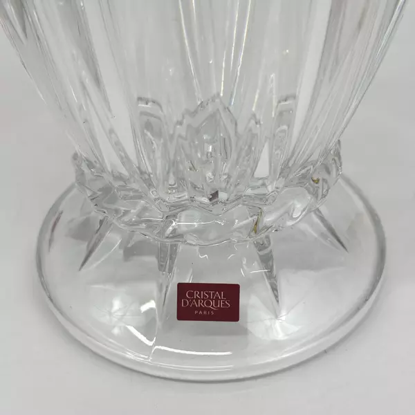 Cristal d' Arques Carthage Lead Crystal Hurricane Pillar Candleholder NIB 9.75"