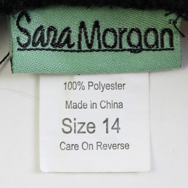 Sara Morgan Women's Black Pants Elastic Waist Size 14 Pockets