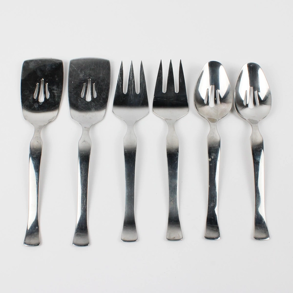 Set of 6 Oneida Mod Serving Set Stainless Steel Glossy Finish