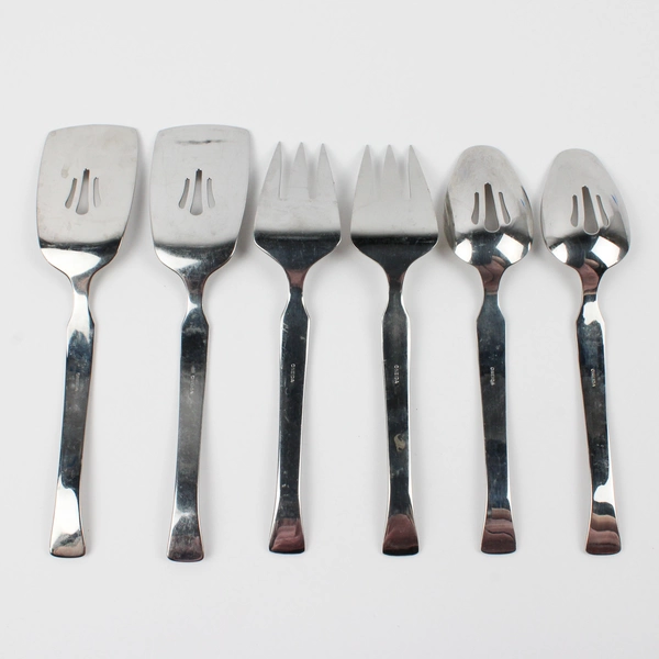 Set of 6 Oneida Mod Serving Set Stainless Steel Glossy Finish