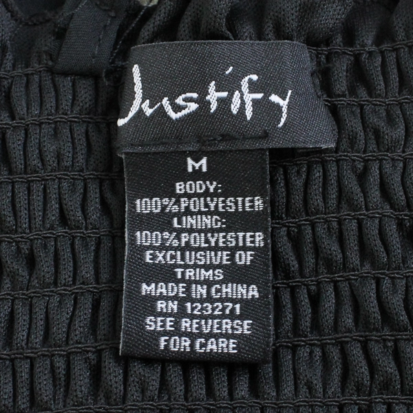 Justify Woman's M Corset Back Long Black and Floral Dress