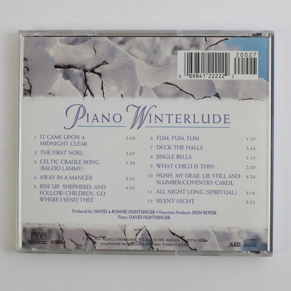 Piano Winterlude CD Instrumentals for Contemplative Christmas 1994