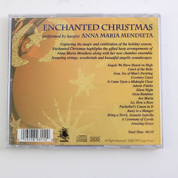 Enchanted Christmas CD by Harpist Anna Maria Mendieta 1993