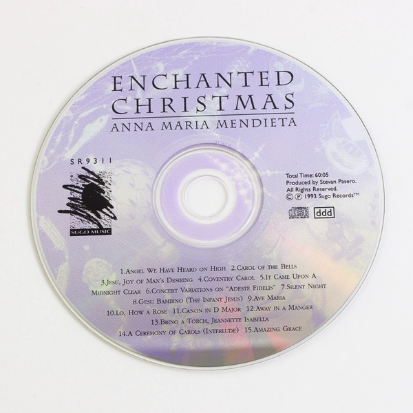 Enchanted Christmas CD by Harpist Anna Maria Mendieta 1993