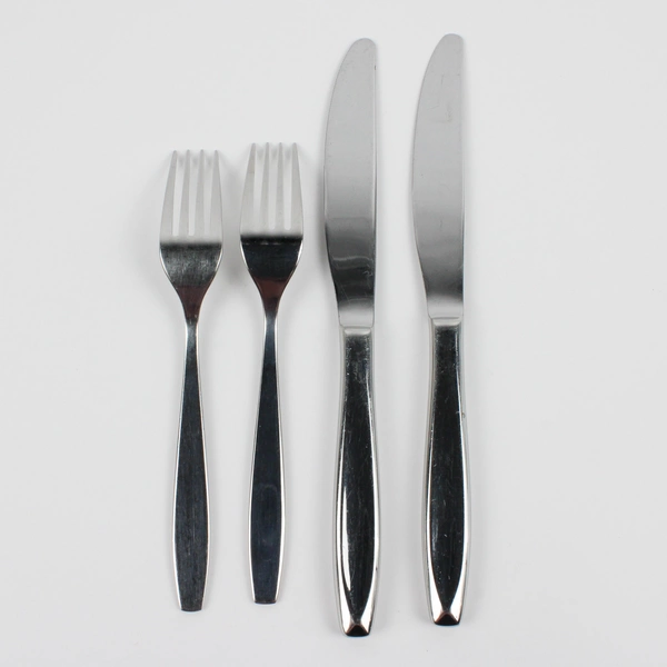 Lot Of 4 Cambridge Silver Seine (Stainless) Flatware 2 Dinner Knives Salad Forks