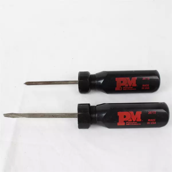Lot Of 3 PM Popular Mechanics Black Screwdrivers Made in USA TOOLS