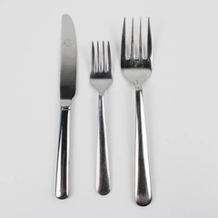 Lot Of 3 Splendide Strand (Stainless) Flatware Serving & Salad Fork Dinner Knife