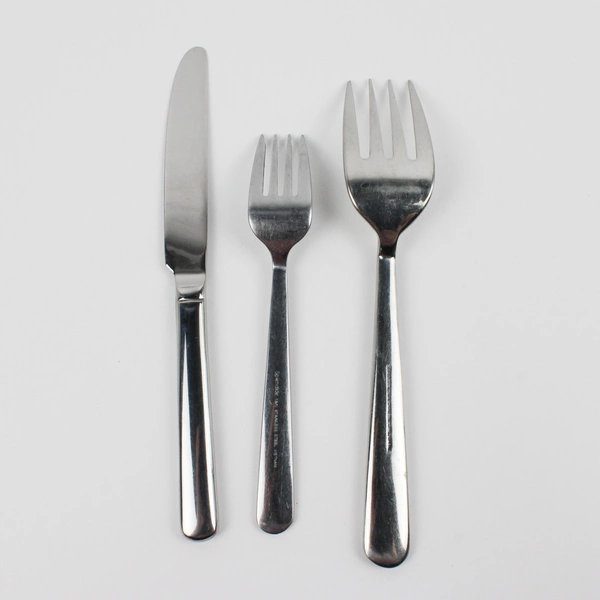 Lot Of 3 Splendide Strand (Stainless) Flatware Serving & Salad Fork Dinner Knife