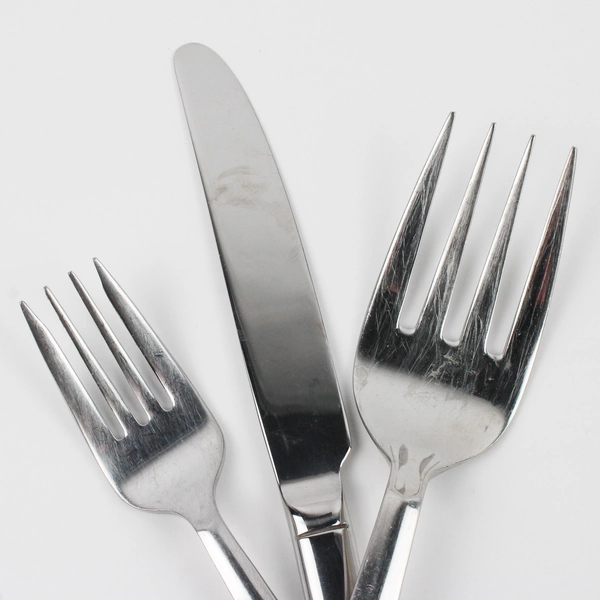 Lot Of 3 Splendide Strand (Stainless) Flatware Serving & Salad Fork Dinner Knife