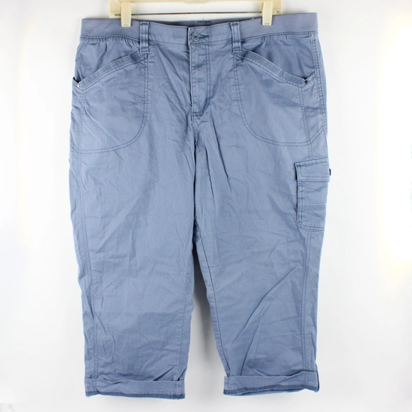 Lee Relaxed Fit Women's Size 18 Blue Cargo Capri Pants