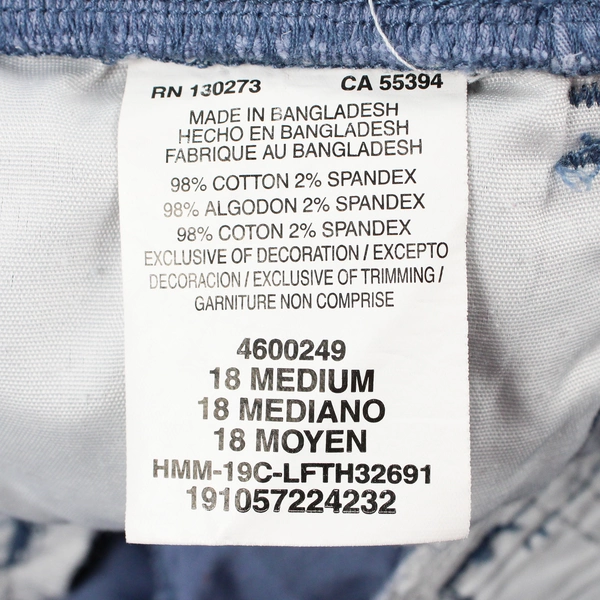 Lee Relaxed Fit Women's Size 18 Blue Cargo Capri Pants