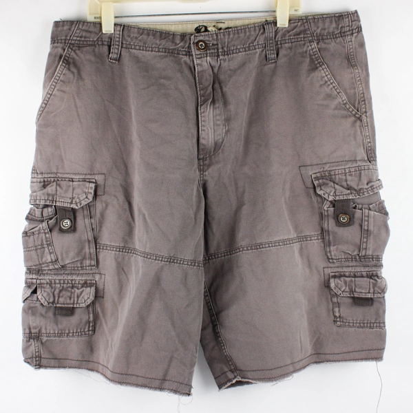 Plugg Men's 38 Gray Cargo Shorts
