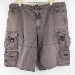 Plugg Men's 38 Gray Cargo Shorts