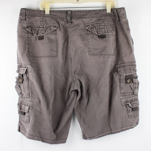 Plugg Men's 38 Gray Cargo Shorts