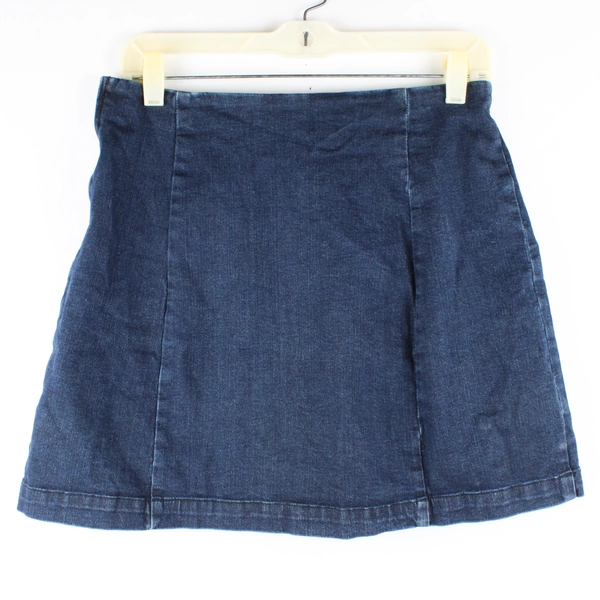 Abound Women's S Denim Skirt with Pockets and Side Zipper