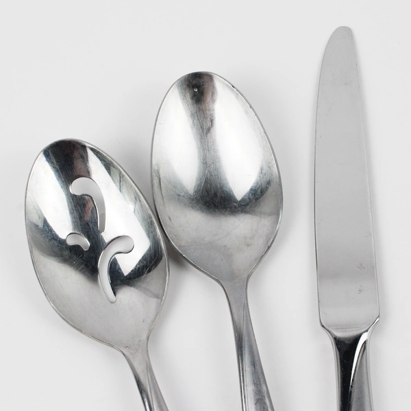 Lot Of 4 Oneida Silver Camlynn Cleo (Stainless) Flatware 2 Serving Spoons Knives