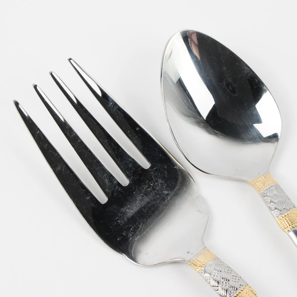 Lot Of 4 Wallace Silver Golden Corsica Flatware 1 Serving Fork 3 Soup Spoons