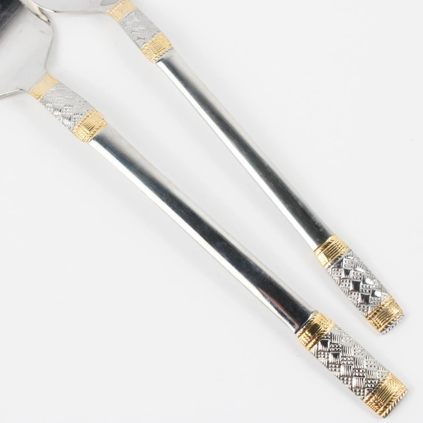 Lot Of 4 Wallace Silver Golden Corsica Flatware 1 Serving Fork 3 Soup Spoons