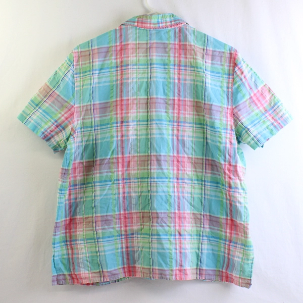 Alfred Dunner Multicolor Plaid Short-Sleeve Button-Up Women's Size 14