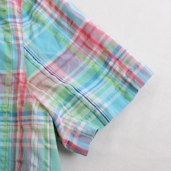 Alfred Dunner Multicolor Plaid Short-Sleeve Button-Up Women's Size 14