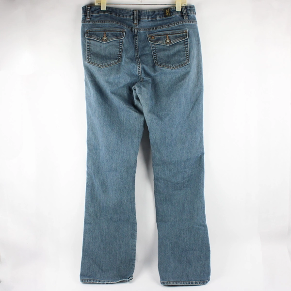 Aura By Wrangler Women's 16 Tall Blue Bootcut Stretch Denim Jean