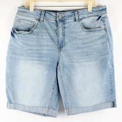 Time & Tru Women's 16 Cuffed Stretch Denim Shorts