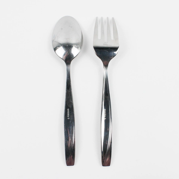 Lot Of 2 Oneida Silver Camlynn Mirror Cleo (Stainless) Flatware Serving Set
