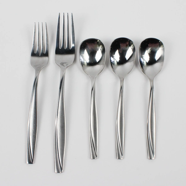 Lot Of 5 Oneida Silver Camlynn Mirror Cleo (Stainless) Flatware 2 Forks 3 Spoons