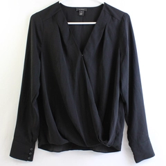 Halogen Black V-Neck Blouse Women's Size XS