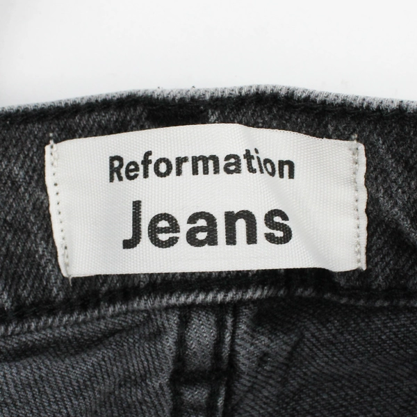 Reformation Women's Gray Skinny Jeans Size 25 High Waist Button-Up Slim Fit