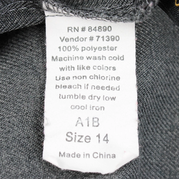 Salon Studio Women's 14 Gray Elastic Waist Slacks