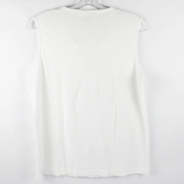 Jones Sport Women's XXL White V-Neck Tank Top 100% Cotton