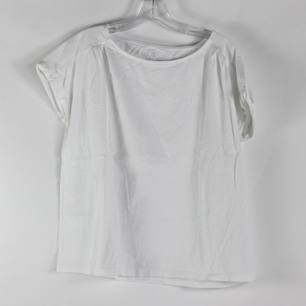 Lot of 2 Lands' End Women's XL/P White 100% Cotton T-Shirts